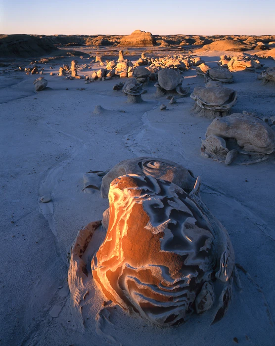 De Na Zin Eggs Shell Bisti Badlands, New Mexico / Tirage Cibachrome