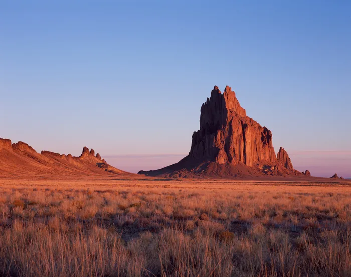 Morning light, Shiprock, New Mexico